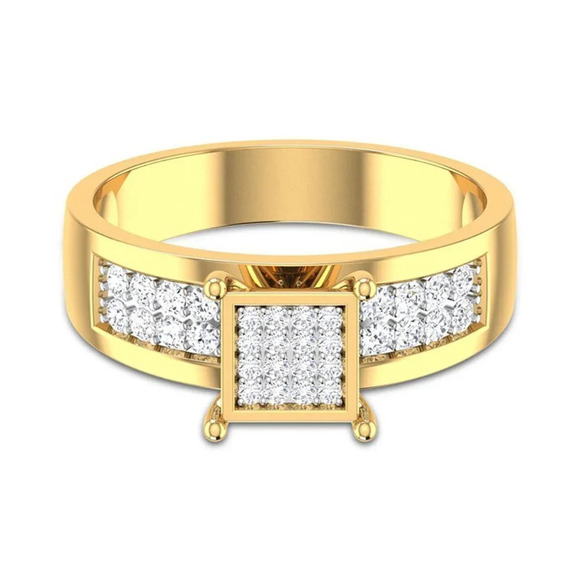 Refine Square Zircon Luxury Princess Fashion Square Rings for Women, EVGG1262 - Picture 5 of 7